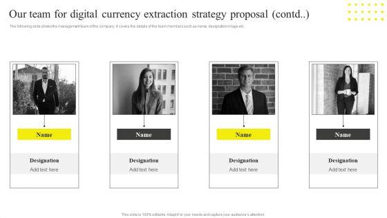 Our Team For Digital Currency Extraction Strategy Proposal Information PDF