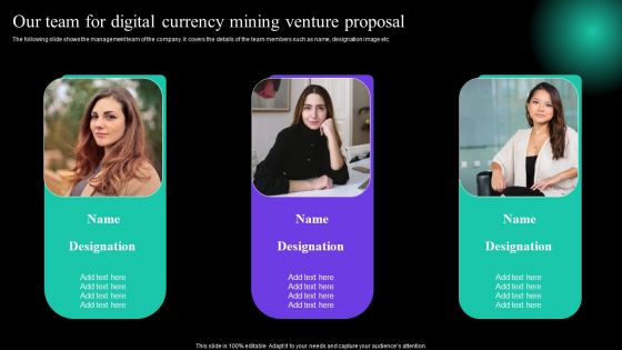 Our Team For Digital Currency Mining Venture Proposal Rules PDF