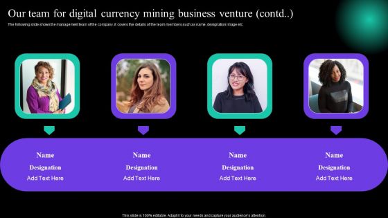 Our Team For Digital Currency Mining Venture Proposal Rules PDF