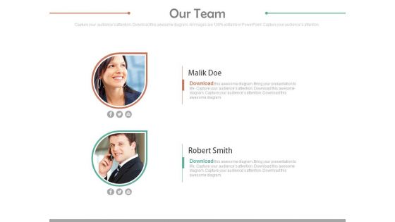 Our Team For Marketing Planning Powerpoint Slides