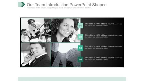 Our Team Introduction Powerpoint Shapes Our Team Introduction Powerpoint Shapes