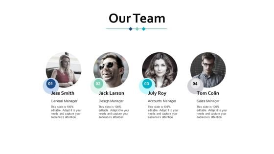 Our Team Introduction Ppt Powerpoint Presentation Infographic Template Information