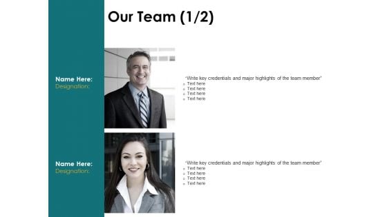 Our Team Introduction Ppt PowerPoint Presentation Infographics Examples