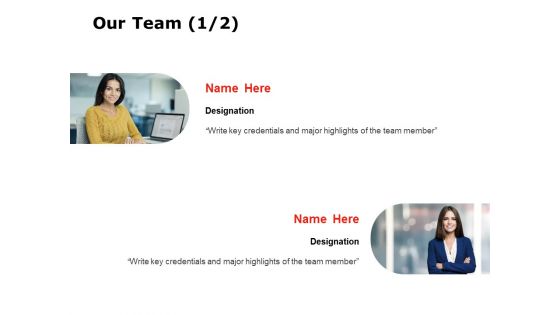 Our Team Introduction Ppt PowerPoint Presentation Portfolio Elements