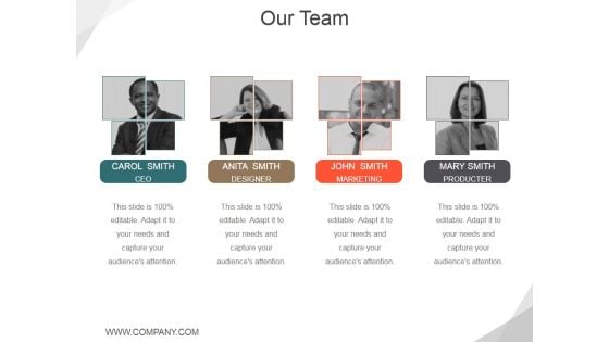 Our Team Ppt PowerPoint Presentation Layouts Guidelines