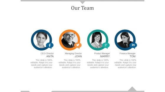 Our Team Ppt PowerPoint Presentation Professional Design Ideas