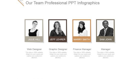 Our Team Professional Ppt PowerPoint Presentation Inspiration