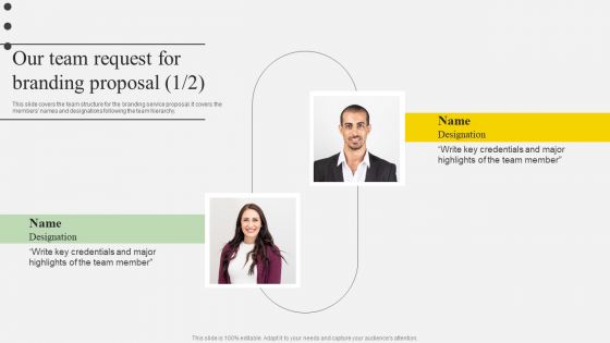 Our Team Request For Branding Proposal Ppt File Example File PDF