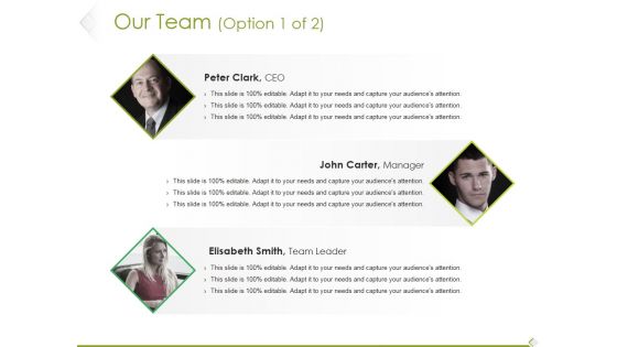 Our Team Template 1 Ppt PowerPoint Presentation Styles Show