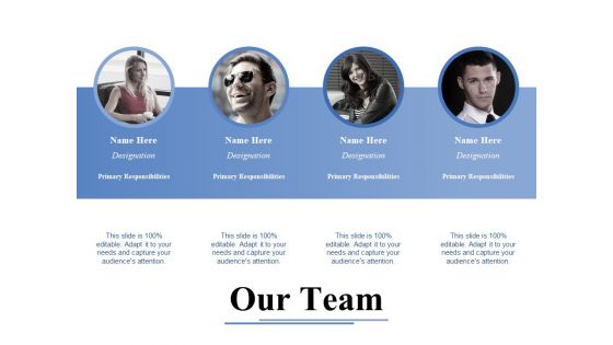 Our Team Template 2 Ppt PowerPoint Presentation Model Layout