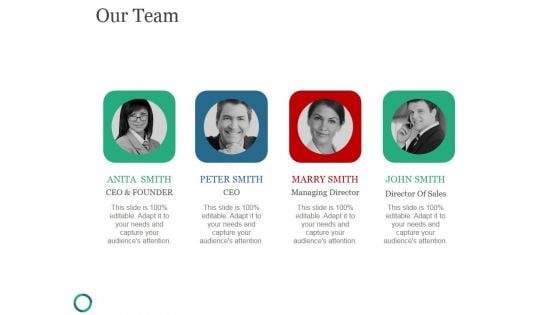 Our Team Template 4 Ppt PowerPoint Presentation Layouts Slide Portrait