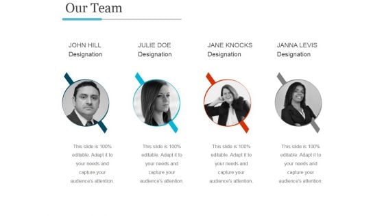 Our Team Template Ppt PowerPoint Presentation Influencers