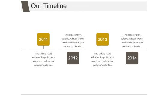 Our Timeline Template 1 Ppt PowerPoint Presentation Visual Aids