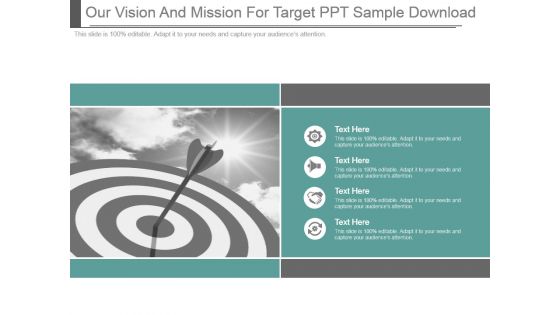 Our Vision And Mission For Target Ppt Sample Download