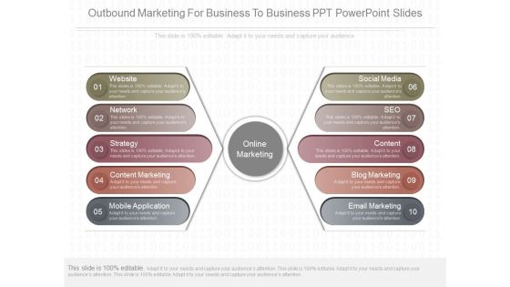Outbound Marketing For Business To Business Ppt Powerpoint Slides