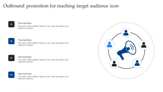 Outbound Promotion For Reaching Target Audience Icon Professional PDF