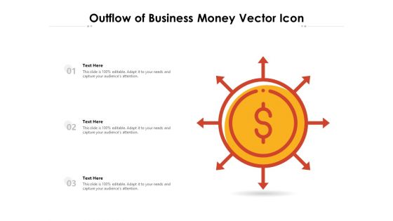 Outflow Of Business Money Vector Icon Ppt PowerPoint Presentation Gallery Graphics Download PDF