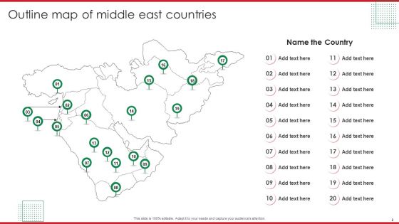 Outline Map Of Middle East Countries Ppt PowerPoint Presentation Complete With Slides