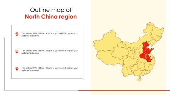 Outline Map Of North China Region Ppt Summary Layout Ideas PDF