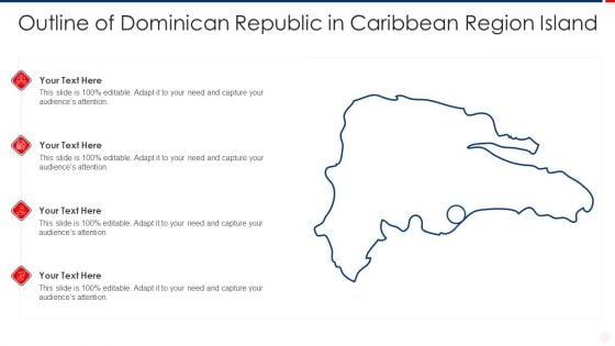 Outline Of Dominican Republic In Caribbean Region Island Download PDF