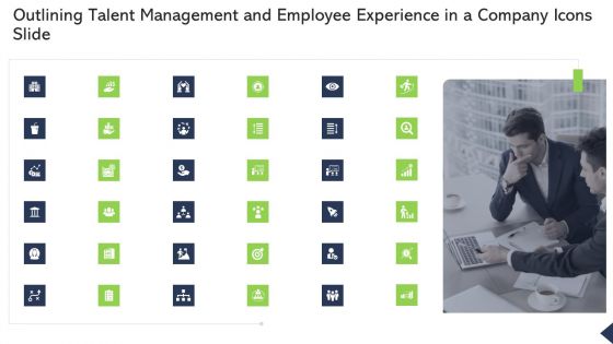 Outlining Talent Management And Employee Experience In A Company Icons Slide Ppt Icon Graphics Example PDF