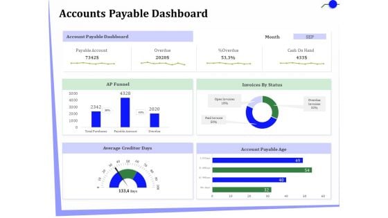 Outsourcing Of Finance And Accounting Processes Accounts Payable Dashboard Professional PDF