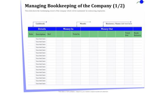 Outsourcing Of Finance And Accounting Processes Managing Bookkeeping Of The Company Month Clipart PDF