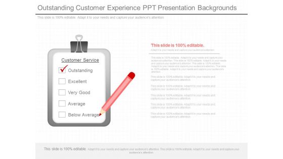 Outstanding Customer Experience Ppt Presentation Backgrounds