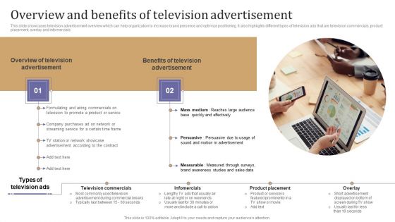Overview And Benefits Of Television Advertisement Infographics PDF Overview And Benefits Of Television Advertisement Infographics PDF