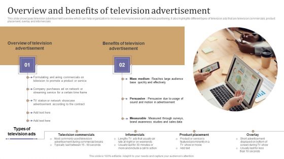 Overview And Benefits Of Television Advertisement Infographics PDF