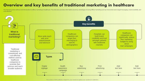 Overview And Key Benefits Of Traditional Marketing In Healthcare Download PDF