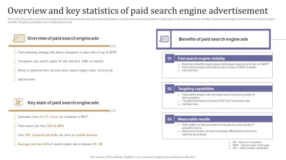 Overview And Key Statistics Of Paid Search Engine Advertisement Microsoft PDF