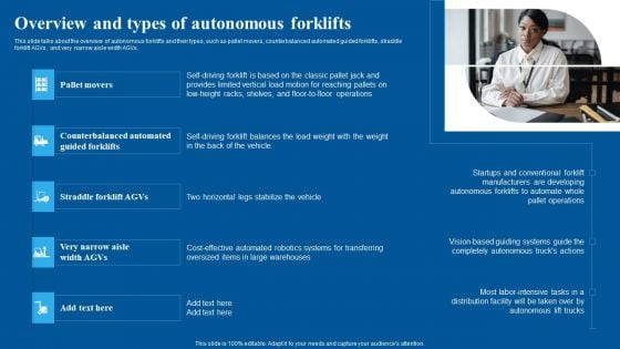 Overview And Types Of Autonomous Forklifts Professional PDF