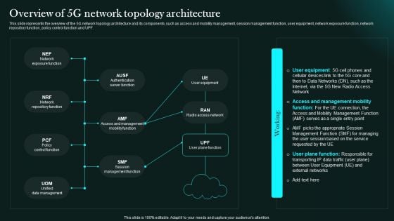 Overview Of 5G Network Topology Architecture 5G Network Functional Architecture Infographics PDF