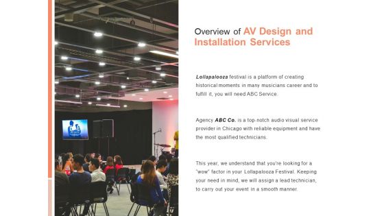 Overview Of AV Design And Installation Services Ppt PowerPoint Presentation Infographic Template Clipart