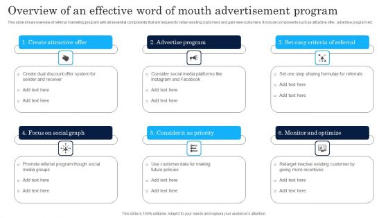 Overview Of An Effective Word Of Mouth Advertisement Program Inspiration PDF