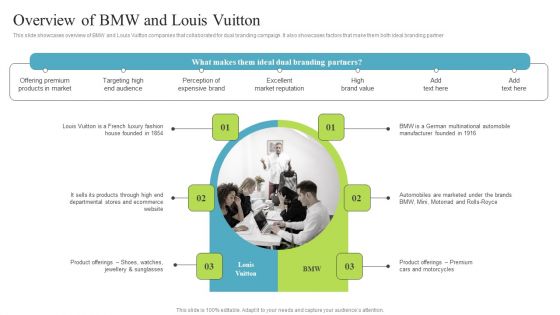 Overview Of BMW And Louis Vuitton Multi Brand Promotion Campaign For Customer Engagement Formats PDF