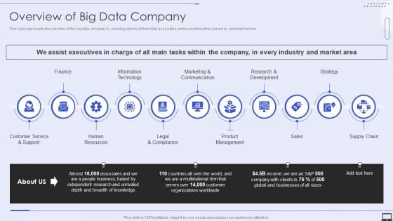 Overview Of Big Data Company Ppt PowerPoint Presentation Diagram Images PDF