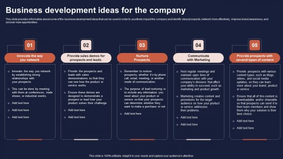 Overview Of Business Growth Plan And Tactics Business Development Ideas For The Company Formats PDF Overview Of Business Growth Plan And Tactics Business Development Ideas For The Company Formats PDF