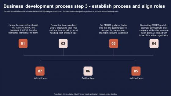 Overview Of Business Growth Plan And Tactics Business Development Process Step 3 Establish Download PDF