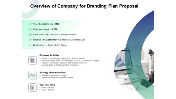 Overview Of Company For Branding Plan Proposal Ppt Styles Information PDF