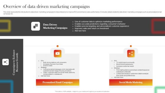 Overview Of Data Driven Marketing Campaigns Diagrams PDF