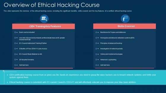 Overview Of Ethical Hacking Course Ppt Pictures Clipart Images PDF