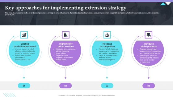 Overview Of Extension Technique Key Approaches For Implementing Extension Strategy Portrait PDF