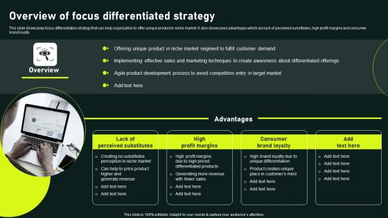 Overview Of Focus Differentiated Strategy Gaining Competitive Advantage And Capturing Introduction PDF