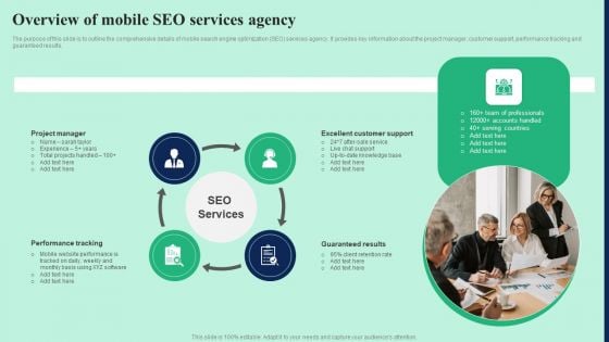 Overview Of Mobile SEO Services Agency Graphics PDF