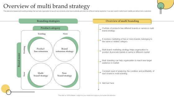 Overview Of Multi Brand Strategy Ppt PowerPoint Presentation File Show PDF