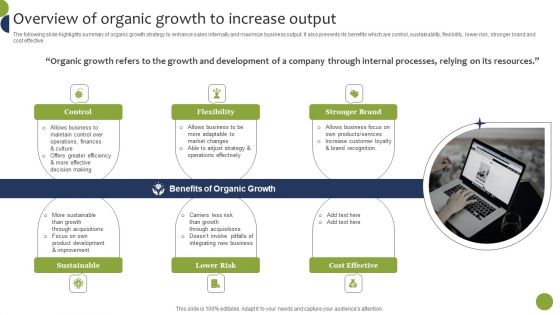 Overview Of Organic Growth To Increase Output Icons PDF