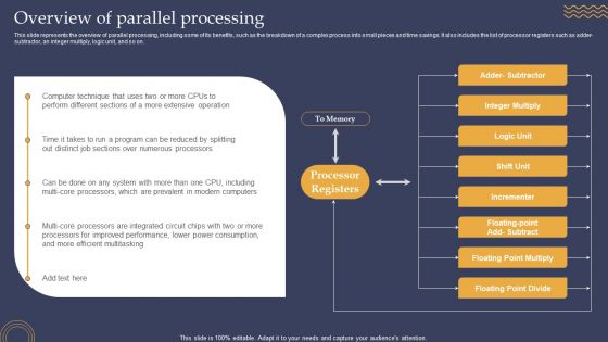 Overview Of Parallel Processing Ppt PowerPoint Presentation File Show PDF