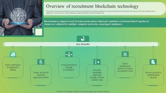 Overview Of Recruitment Blockchain Technology Pictures PDF